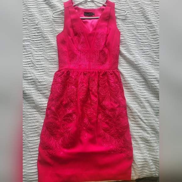 Ted Baker | Hot Pink | Embroidery Midi Dress - Picture 4 of 6